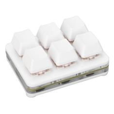 Teclado Mecânico para Jogos de 6 Teclas, Mini Teclado USB Tipo C Com Macros Programáveis ​​RGB DIY Teclado de Uma Mão Pequeno Teclado Mecânico RGB Com Fio USB Mini Teclado para