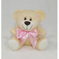Urso pelúcia ted pequeno cor bege  14cm, nichos decoração  quartos beb