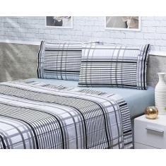 Jogo Lençol 4 Peças Cama Viúva 2,03Mx1,20Mx40Cm 100% Algodão - Mtr Enx