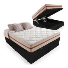 Cama Box Baú Queen + Colchão Mola Ensacada 22x198x158 - ANJOS