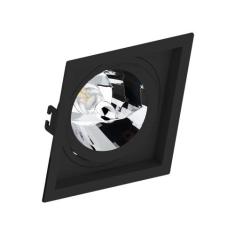 Spot Embutir Quadrado Recuado Ar111 Preto - Save Energy