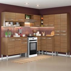 Armário de Cozinha de Canto Emilly Rock com Balcão e Adega