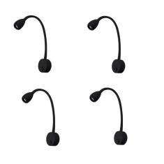 Kit 4 Arandela Regulavel Preto Branco Quente 3000K