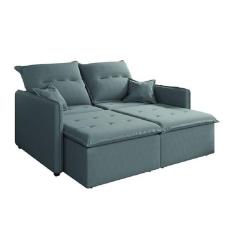 Sofá Cama Retrátil e Reclinável 2m 3 Lugares Bipartido Com Molas Glamo