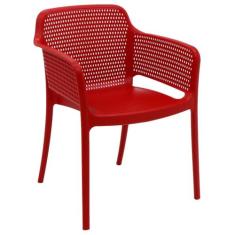 Cadeira Tramontina Gabriela Vermelha Em Polipropileno E Fibra De Vidro