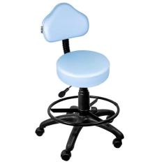 Cadeira Mocho Azul Claro Com Aro - Ultra Móveis