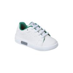 Tênis Infantil Masculino Ortopé Bliss Calce Fácil Branco e Verde