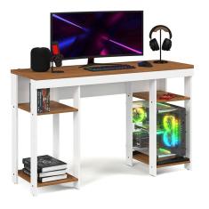 Escrivaninha Gamer Alfa Quarto com Prateleiras 135 cm