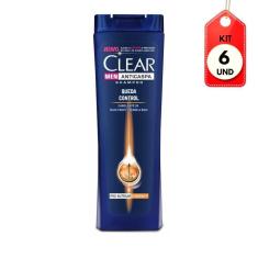 Kit C/06 Clear Men Anticaspa Queda Control Shampoo 400ml
