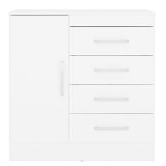 Cômoda Montevideu Branco Rosa Flex - Demóbile