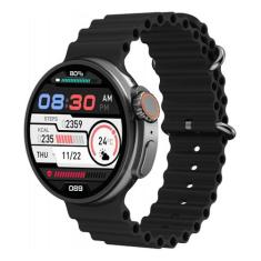 Relógio Inteligente Smartwatch Preto Ultra 9 Pro Redondo Instagram Fac