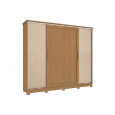 Guarda Roupa 4 Portas de Correr e 4 Gavetas c/ Pés CB03N565 Flex Canel