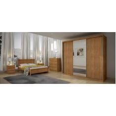 Guarda Roupa Casal com Espelho 3 Portas 6 Gavetas - Palazzo-Cumaru - M