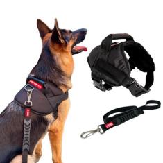 Coleira Peitoral Colete com Guia para Cachorro - Tamanho M - Canadá K9