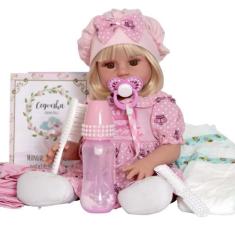 Boneca Bebe Reborn Loira de Silicone Barato - Cegonha Reborn Dolls