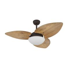 Ventilador De Teto Marrom 3 Pás Rádica Freijó 127v