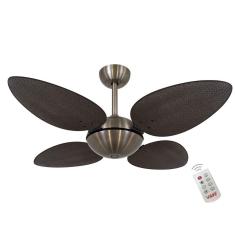 Ventilador Volare Off P Palmae Tabaco 127V E Controle Remoto