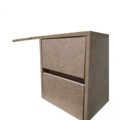 Escrivaninha Suspensa Mesa Para Notebook Natural Em Mdf