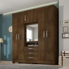Guarda Roupas Capelinha 6 Portas E 3 Gavetas Gales Malbec