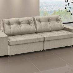 Sofá Orion - Retrátil - Reclinável 220 Cm- Veludo Marfim