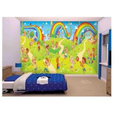 Papel De Parede Infantil Crianças Parquinho s173 - Você Decora