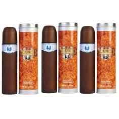 Kit 3 Perfumes Cuba Blue Masculino 100 Ml