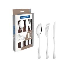 Faqueiro Tramontina Havana 16 Peças com Faca para Churrasco., Inox, 16