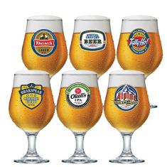 Jogo de Taças para Cerveja Decorada Belgica 380ml 6 Pcs - Ruvolo