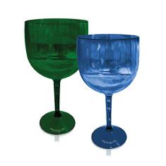 Kit 2 Taças Gin Verde e Azul Translúcido Acrílico Ps KrystalON