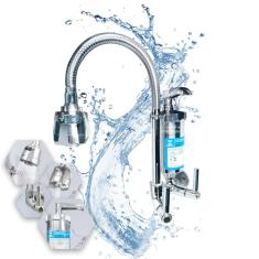 Hardware de Instalação Bskeye Branco Acrilonitrila Butadieno Estireno (ABS) Filtro de Água Integrado Alavanca Plástico Centro Montagem em Parede Furo Único Cozinha Branco