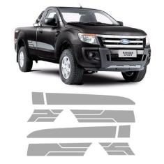 Faixa Lateral Ranger Cs Sport Xls 2014/2016 2P Adesivo Prata - SPORTIN