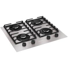 Cooktop Mueller 4 Bocas De Alumínio 59cm Com Grade Dupla MCG4BL Bivolt