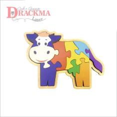 Kit Quebra Cabeça, Infantil, Animais, Educativo, Pedagógico - Drackma