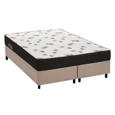 Cama Box King: Colchão Espuma Ortobom D45 Light Saúde + Base crc Suede Clean(186x198)