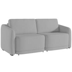 Sofá Cama Casal Para Sala 216cm Polska K04 Linho Cinza Escuro - Mpozenato