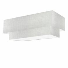 Plafon Duplo Retangular Vivare Md-3072 Cúpula em Tecido 99X40cm x 80X30cm - Bivolt