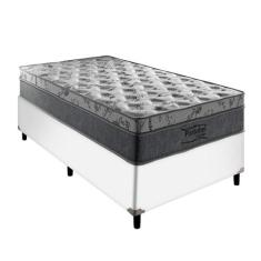 Conjunto Cama Box Solteiro Branco Palermo Molas Ensacadas - Portobel