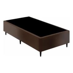 Base Box Viúva Santo Box Suede Marrom 40x128x188