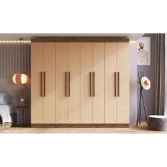 Guarda-Roupas Casal MDF 8 Portas 4 Gavetas Multimóveis CR35200, Castan