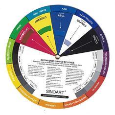 Circulo Cromático Disco Cores 23cm em Português, Sinoart, SFA238 D23