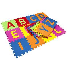 Tapete EVA VMP Tatame Educativo Alfabeto 30×30 cm – 26 Peças Coloridas – Letras Removíveis – Brinquedo Didático Infantil