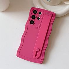 Capa de telefone com pulseira de doces ondulados para Samsung Galaxy S23 Ultra S22 Plus S21FE S20 capa de silicone macio para Samsung A53 A73 A33 A02S, rosa, para Samsung S21 Plus