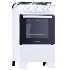 Fogão Atlas 4 Bocas Coliseum Plus Com Forno Com Amplo Visor Branco Bivolt
