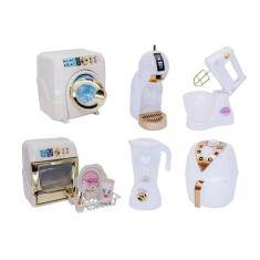 Kit Cozinha Infantil Brinquedo Menina Eletrodomestico Branco