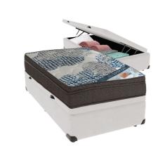 Conjunto Solteiro Colchão Iso Superpocket Ortobom Base Baú