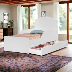 Cama Infantil Lívia Branca com Auxiliar e 02 Colchões Cambel