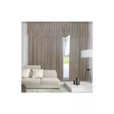 Cortina de Renda Donna Inter 300x180 cm Roseiral com Bandô Desert