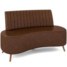 Sofá Chaise Living 2 Lugares 135cm Para Sala Cayman K01 Sintético Marr