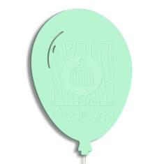 Luminária Abajur Parede Arandela Madeira Balão G9 30cm Bebê - Madelumi