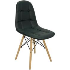 Cadeira Charles Eames Botonê Eiffel Wood Estofada Couro - Lianto Decor